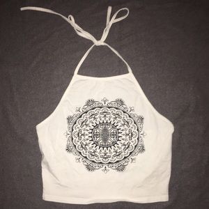 Trendy Halter Tank Top White Designed Women’s